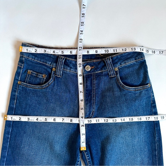 LAWMAN VTG 90s Y2K HIGH WAIST BARE-BACK COLUMN STRAIGHT LEG JEANS Sz. 7/8x30” - Picture 8 of 11